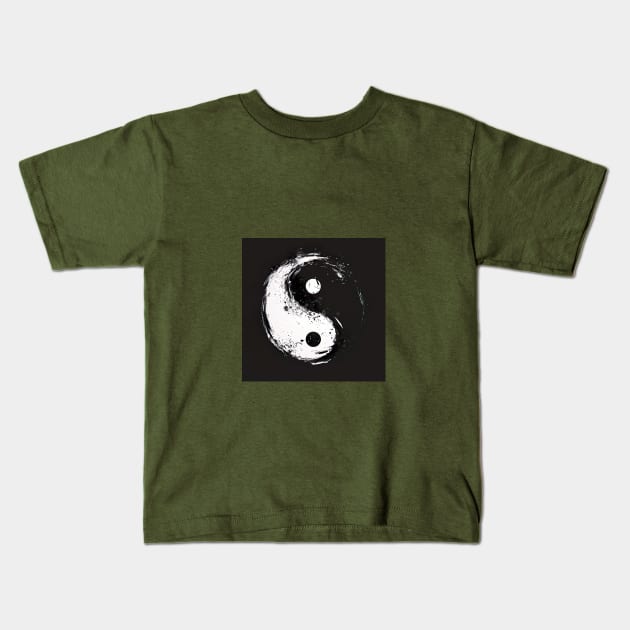 Minimalistic Ying yang Kids T-Shirt by UmagineArts